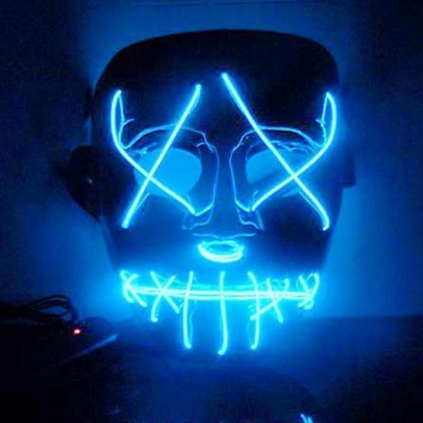 Led Purge Mask Halloween Mask LED Light Up Party Masks The Purge Election Year Great Funny Masks for Festival Cosplay Costume Supplies Glow In Dark By Sooknewlook 01