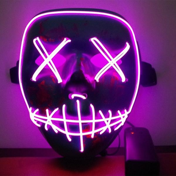 Led Purge Mask Halloween Mask LED Light Up Party Masks The Purge Election Year Great Funny Masks for Festival Cosplay Costume Supplies Glow In Dark By Sooknewlook 04