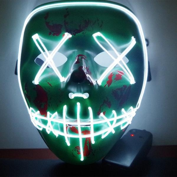 Led Purge Mask Halloween Mask LED Light Up Party Masks The Purge Election Year Great Funny Masks for Festival Cosplay Costume Supplies Glow In Dark By Sooknewlook 06