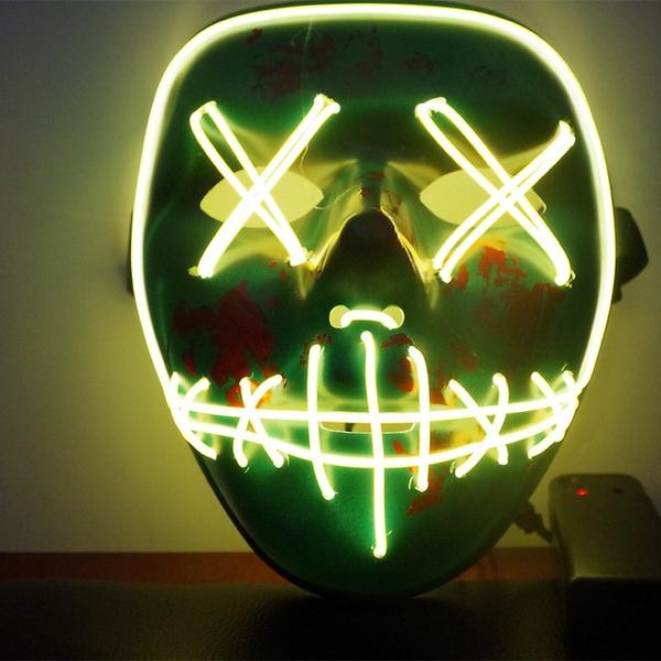 Led Purge Mask Halloween Mask LED Light Up Party Masks The Purge Election Year Great Funny Masks for Festival Cosplay Costume Supplies Glow In Dark By Sooknewlook 07