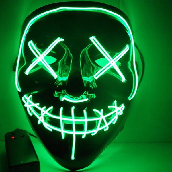 Led Purge Mask Halloween Mask LED Light Up Party Masks The Purge Election Year Great Funny Masks for Festival Cosplay Costume Supplies Glow In Dark By Sooknewlook 10