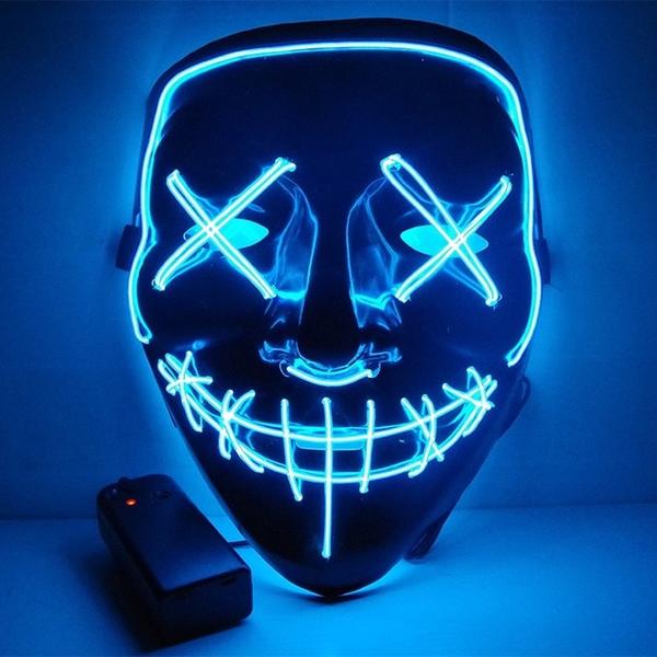 Led Purge Mask Halloween Mask LED Light Up Party Masks The Purge Election Year Great Funny Masks for Festival Cosplay Costume Supplies Glow In Dark By Sooknewlook 11