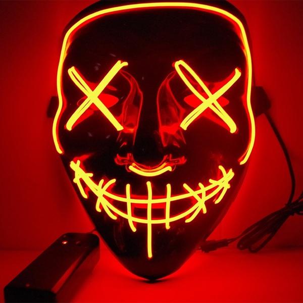Led Purge Mask Halloween Mask LED Light Up Party Masks The Purge Election Year Great Funny Masks for Festival Cosplay Costume Supplies Glow In Dark By Sooknewlook 13