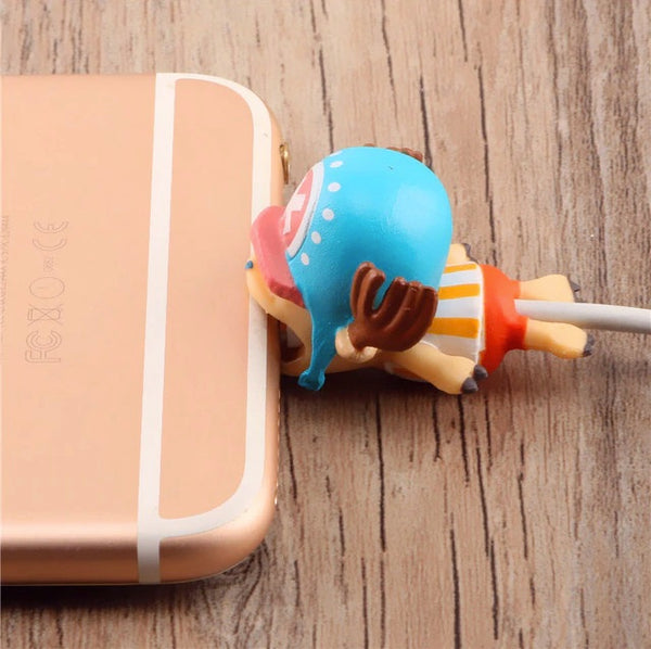 One Piece Cable Bite Protector for iPhone doll cartoon organizer winder chompers charger wire holder cord prevents breakage protector usb charging cute lightning cable protect and protective sleeves one piece characters TonyTony Chopper-by sooknewlook