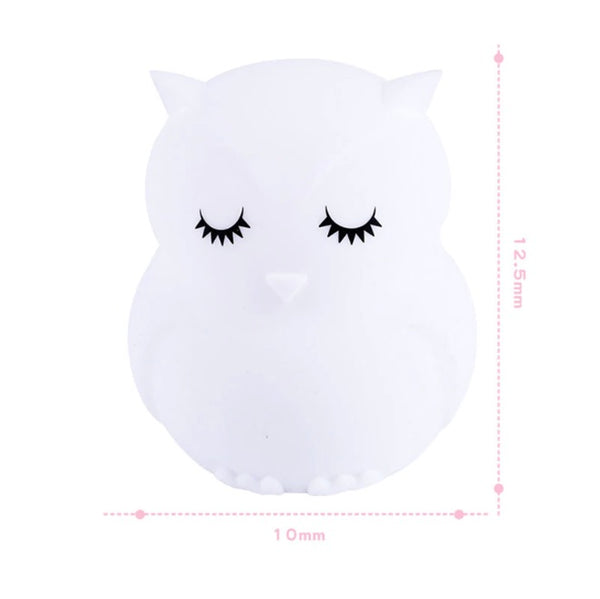 Sleeping Owl Led Night Light Baby Animals Color Changing Lamp Cartoon Silicone Led Lamp USB charging light Bedroom Decoration for Children Kids and Baby By Sooknewlook